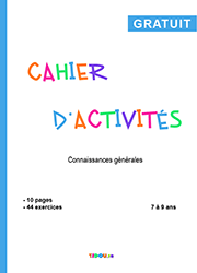 Cahier d'activités à imprimer pour enfants de 7 à 9 ans