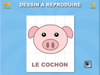 Dessin d'un cochon Reproduire le dessin d'un cochon