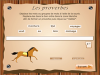 Les proverbes Les proverbes, jeux en ligne