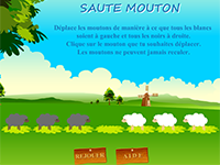 Jeu de saute-mouton Saute-mouton, jeu de réflexion