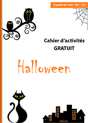 Cahier de vacances Halloween pour enfants de 7 à 9 ans