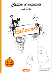 Cahier de vacances Halloween pour enfants de maternelle