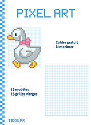 Cahier pixel art facile pour enfants de 5 ans et plus