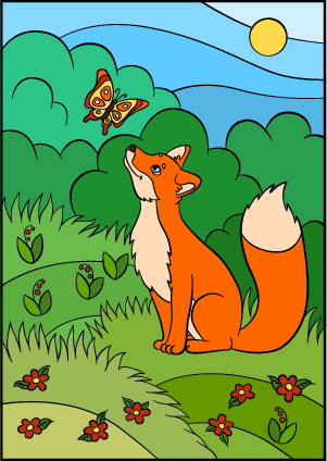 Image en couleur d'un renard