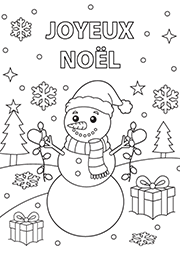 Coloriages à imprimer sur le thème de Noël