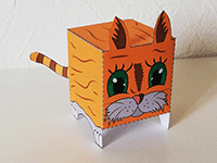 Travail manuel, un chat à fabriquer en 3D