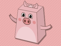 Paper toy de cochon à imprimer