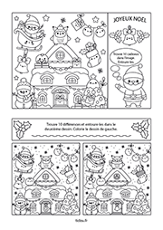 Jeu de Noël à imprimer, maternelle