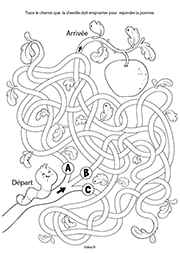 Jeu de labyrinthe à imprimer, maternelle