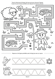 Page de graphisme à imprimer, petite section de maternelle