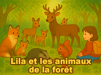 Histoire à lire ou à écouter en ligne, Lila et les animaux de la forêt
