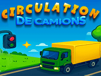 Circulation de camions, jeu de stratégie en ligne, enfants et adultes