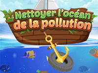 Jeu d'adresse en ligne, nettoyer l'océan des déchets