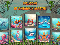 Puzzles sur le thème des poissons et des animaux marins
